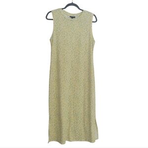 Bobeau Floral Yellow Sleeveless Dress